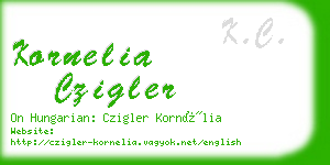 kornelia czigler business card